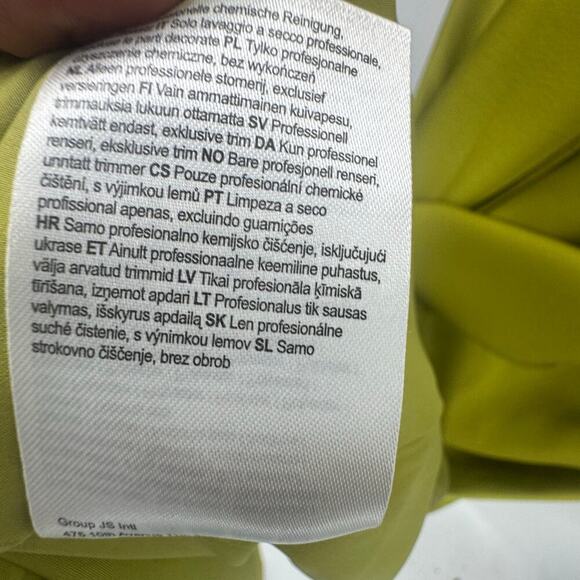 Theia Venus Pleated Off-Shoulder Drape A-Line Gown Peridot Size 0 NWT - Picture 9 of 15